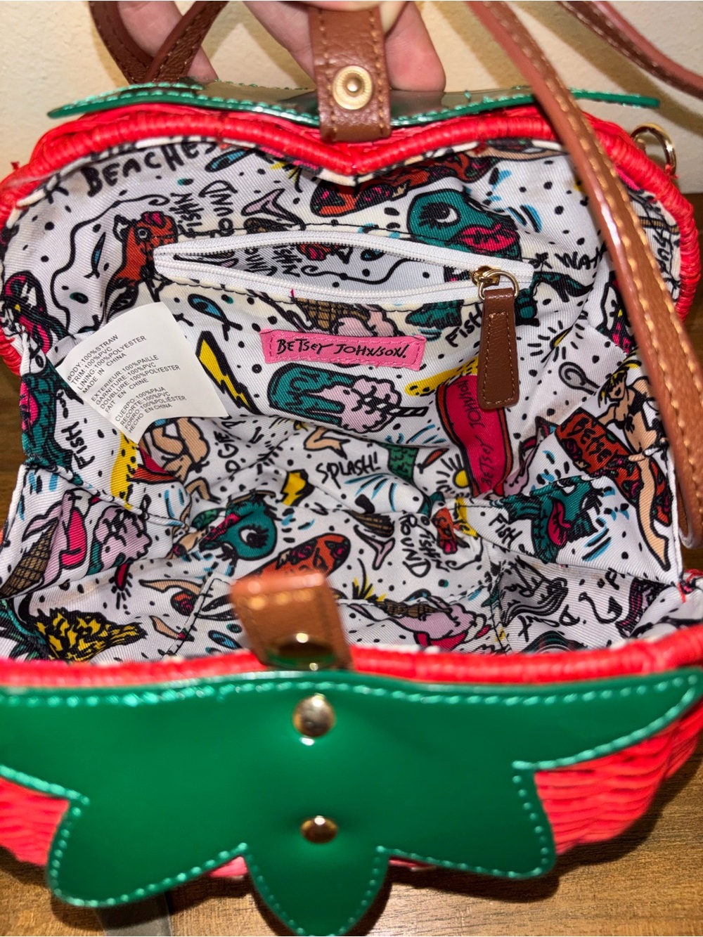 Betsey Johnson Strawberry
Wicker Purse Rare - Picture 6 of 6